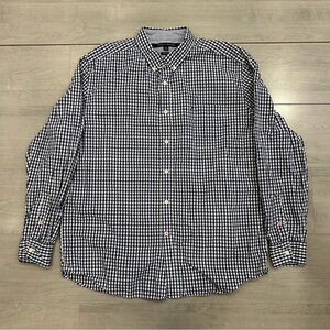 Tommy Hilfiger Men's XL Blue Multi Checkered Classic Fit Button Down Shirt